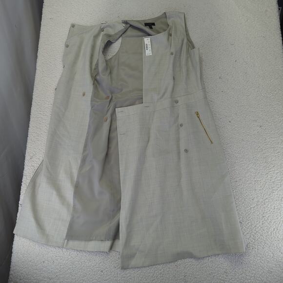 J.CREW Wrap Dress Super 120s 100% Wool Sleeveless Dress B8169 Women's 6 Snaps - Picture 11 of 11